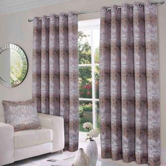 Heritage Bronze Ready Made Eyelet Curtains