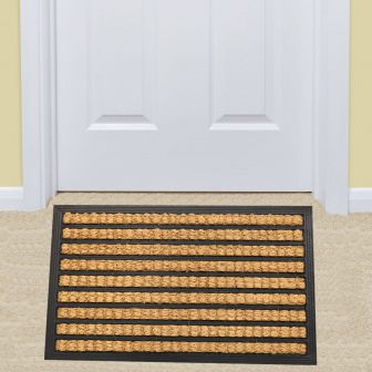 Rubber Coir Stripe Doormat