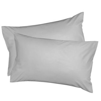 Soft Touch Grey Housewife Pair of Pillowcases
