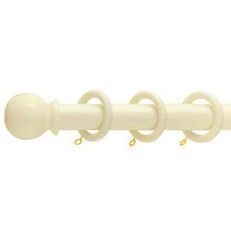 28mm DH Wood Cream Curtain Pole