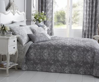 La Rochelle Collection Silver Quilted Bedspread