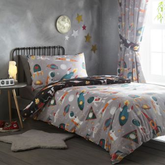 Spaceman Multi Cotton Mix Duvet Set