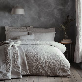 Oak Tree Silver Cotton Mix Duvet Set