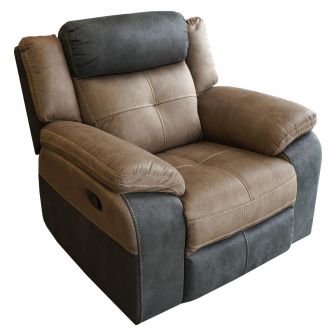 Monza Brown & Black Recliner Armchair