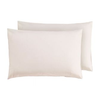 Percale Ivory King Size Pillow Case Pair