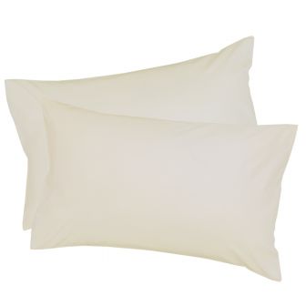 Soft Touch Ivory Housewife Pair Of Pillowcases