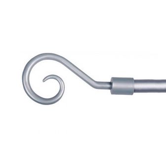 13/16mm City Silver Extendable Curtain Pole