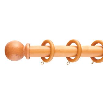 28mm DH Wood Antique Pine Curtain Pole