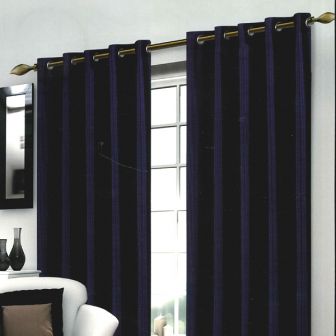 Wessex Navy Eyelet Curtain