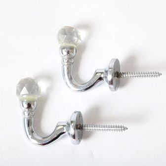 Crystal Chrome Hook Pair 