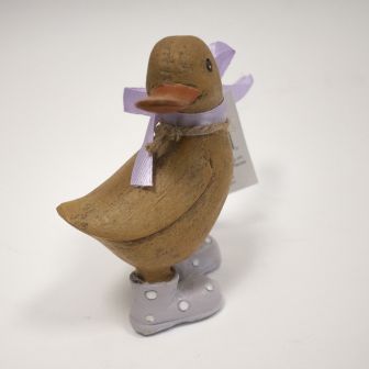 Duck in Lilac Wellies