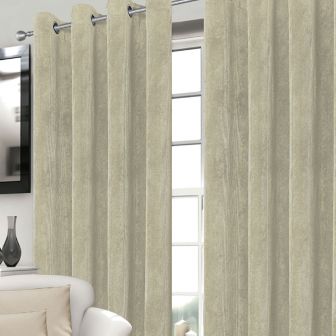 Caledon Natural Ready Made Eyelet Curtains