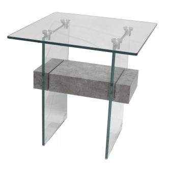 Milan Concrete Effect End Table