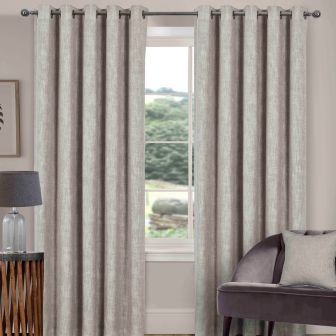 Newport Silver Eyelet Curtains