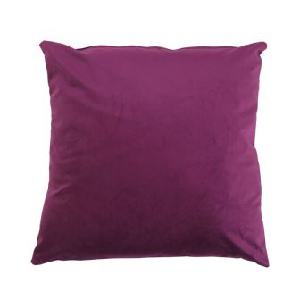 Plain Velvet Plum Filled Cushion