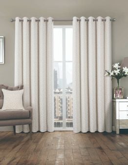 Raheny Natural Thermal Ready Made Eyelet Curtains