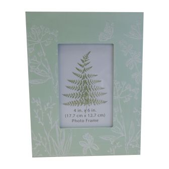 Green Embossed Floral Frame