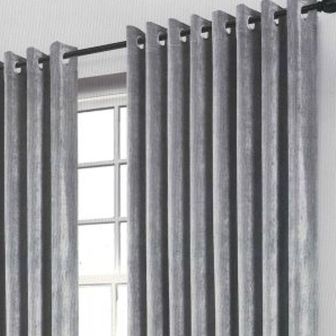 Riga Grey Ready Made Eyelet Curtains