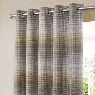 Elgin Sand Blackout Ready Made Eyelet Curtains