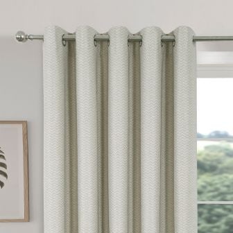 Serene Natural Blackout Ready Made Eyelet Curtains