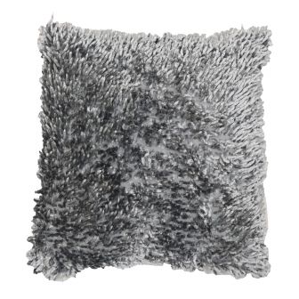 Shaggy Grey Filled Cushion