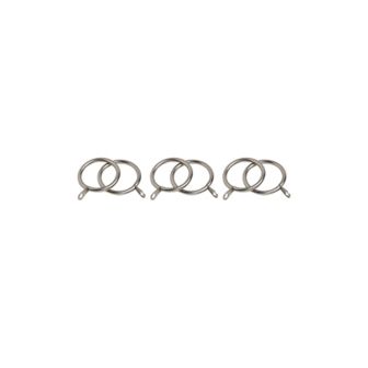 22/25mm Finesse Stainless Steel Curtain Rings 6 Pack