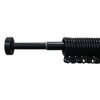 Stud 13/16mm Black Extendable Curtain Pole 1.2-2.1m