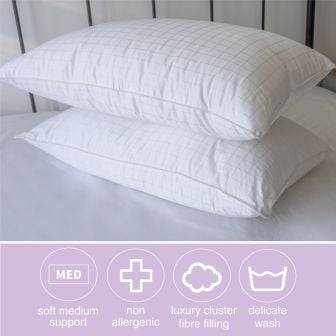 Super Full Cluster Fibre Pillow Pair