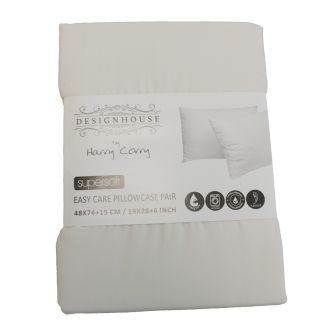 Supersoft Easy Care Cream Brushed Polyester Pillow Case