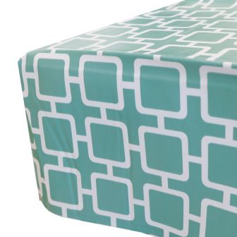 Geo Teal Table Cloth