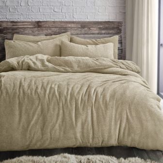 Teddy Fleece Natural Duvet Cover Set