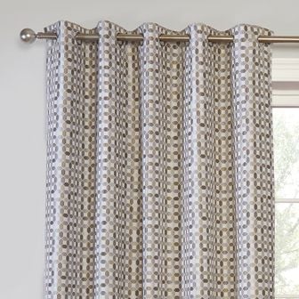 Toulon Natural Ready Made Eyelet Curtains