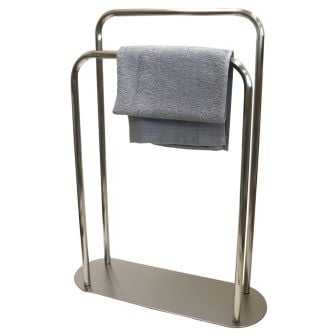 Satin Silver Towel Rack