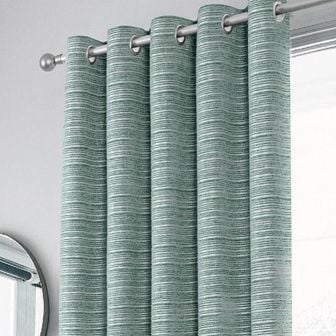 Treviso Green Ready Made Eyelet Curtains