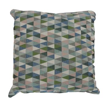 Triangulos Green Filled Cushion