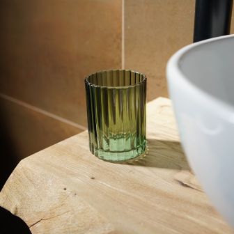 Green Glass Tumbler