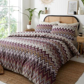 Tyler Plum Cotton Mix Duvet Cover Set