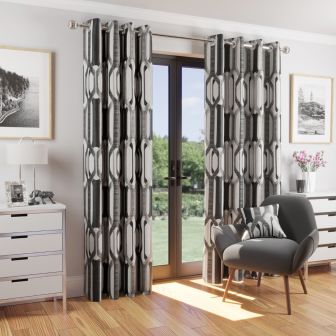Vancouver Grey Ready Made Eyelet Curtains