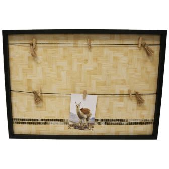 Large Wooden Pegs Black Frame