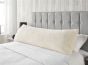 Cream Teddy Fleece Bolster Pillow