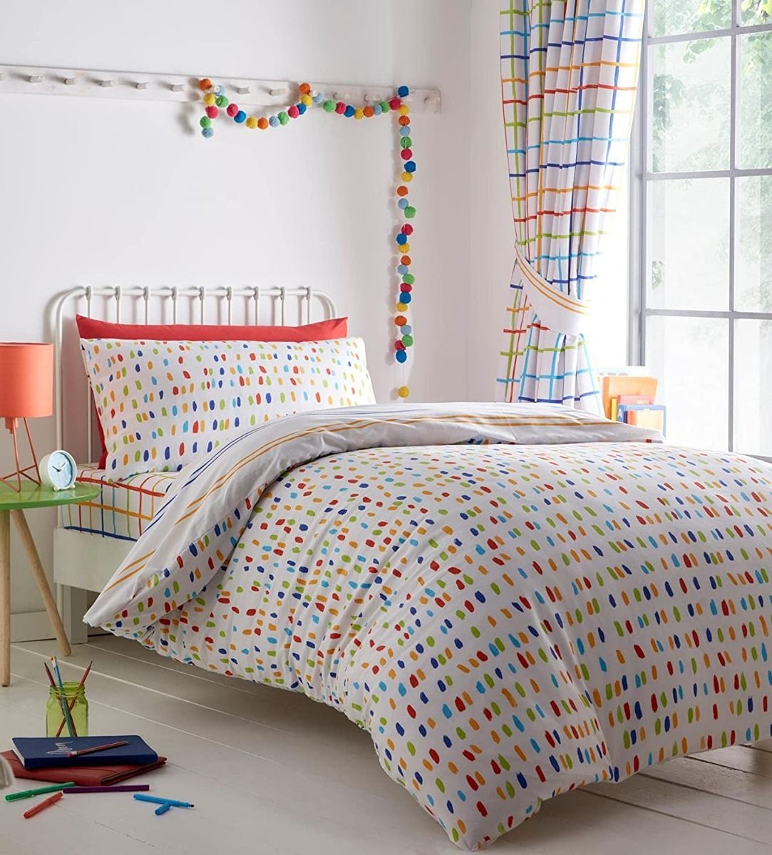 Rainbow dot bedding 2025