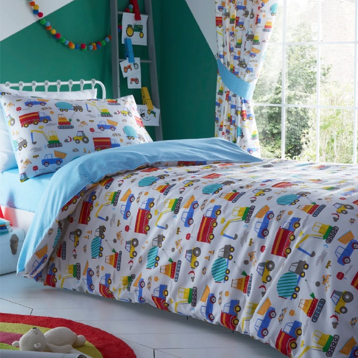 Bright Trucks Toddler Duvet Set