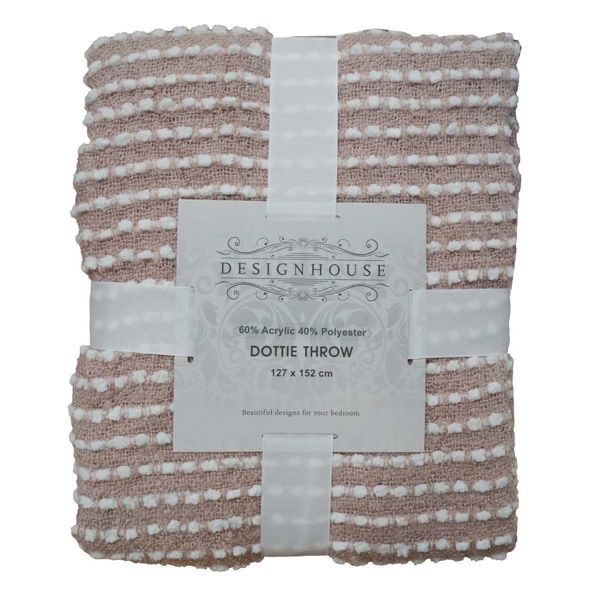 dottie throw blush blush 127x152