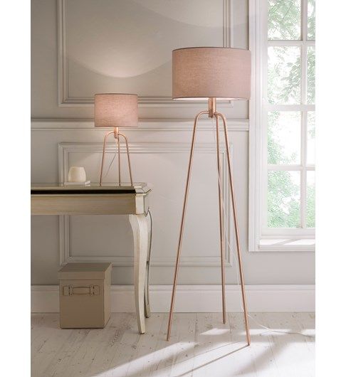 Rose gold sales tripod lamp