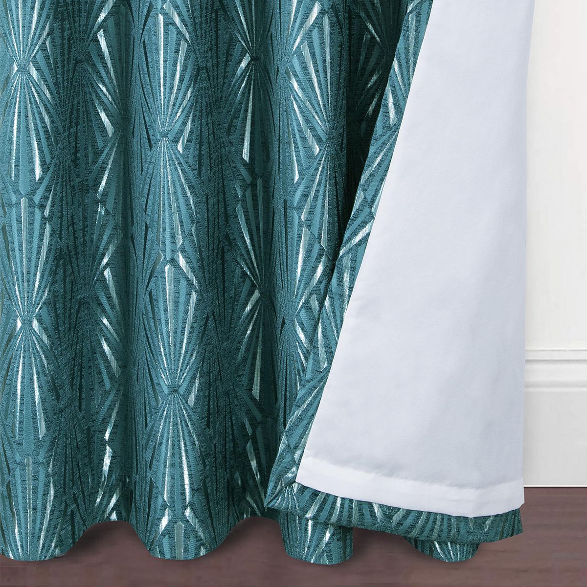 Harlequin Teal Ready Made Eyelet Curtains
