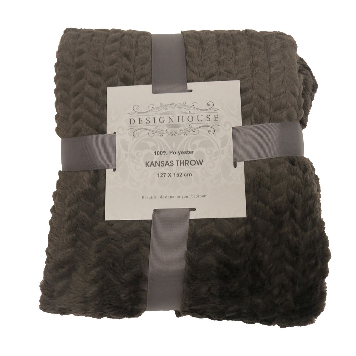 kansas throw dark grey dark grey 127x152