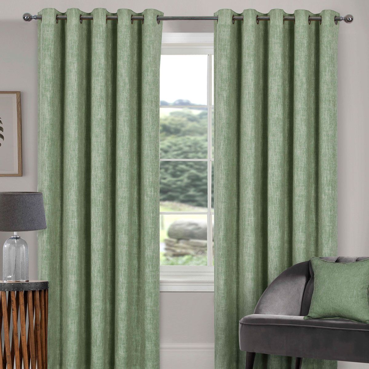 Green curtains store
