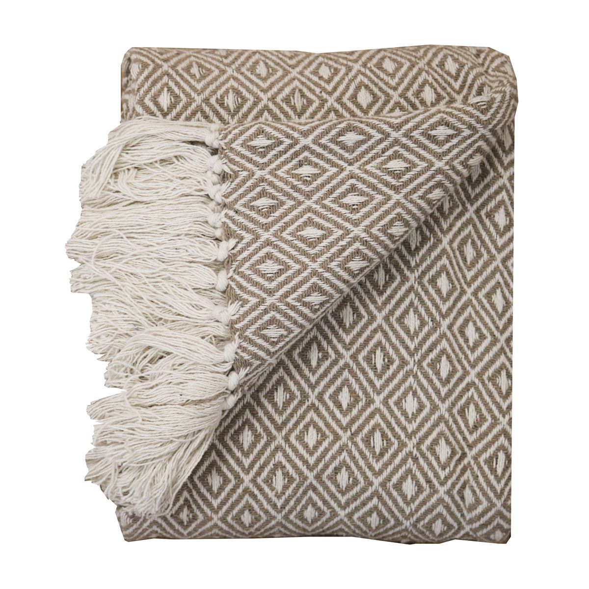 Diamond Taupe Throw 130x170
