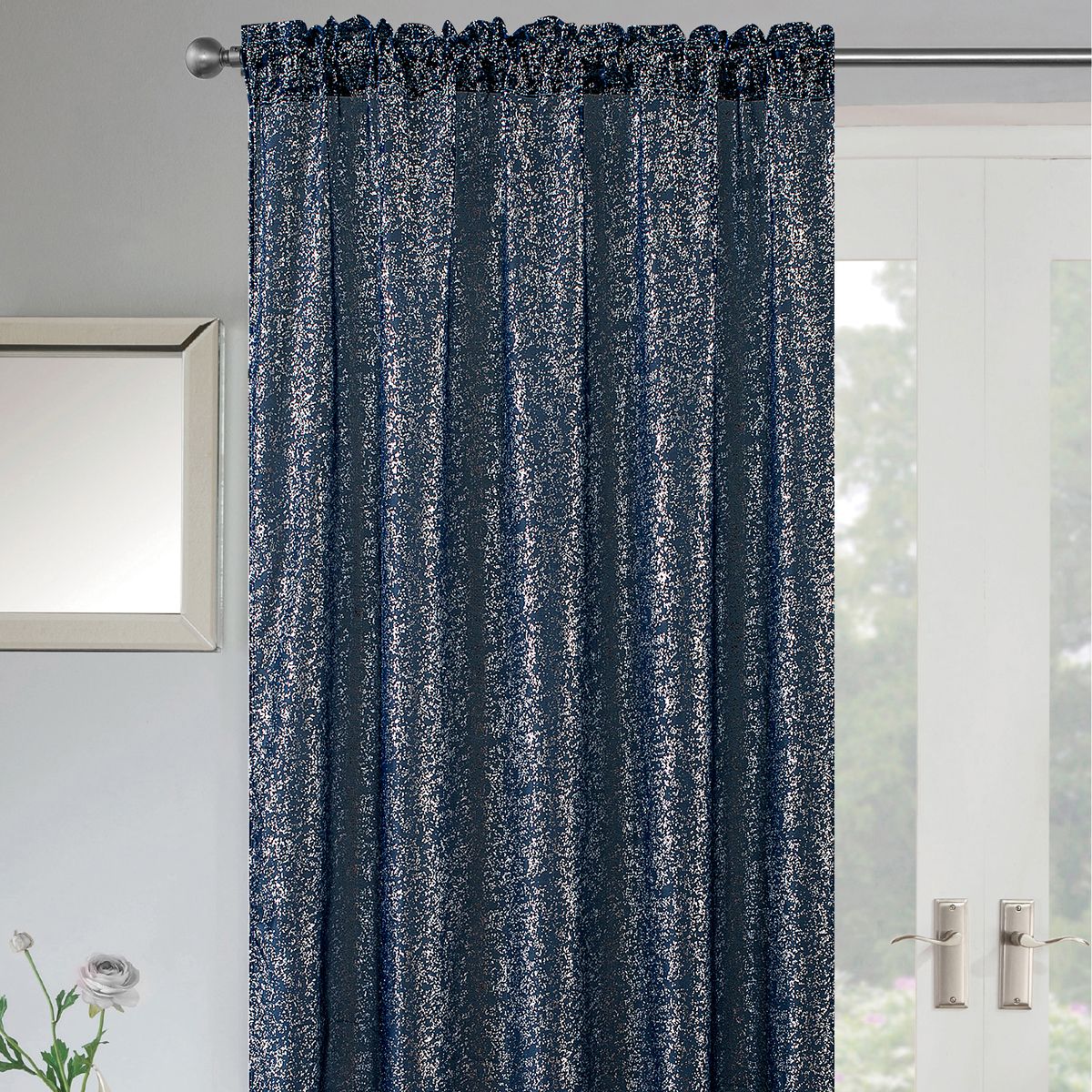 Navy top voile panels