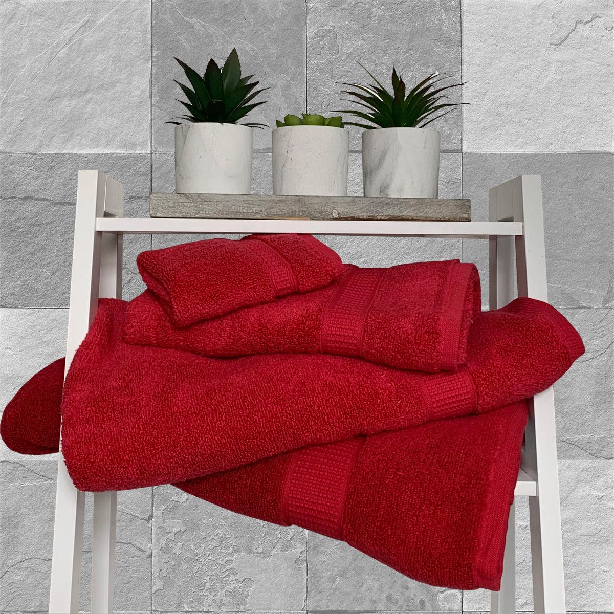Red cotton towels 2025